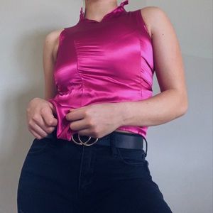 One of a kind hot pink tank top!!